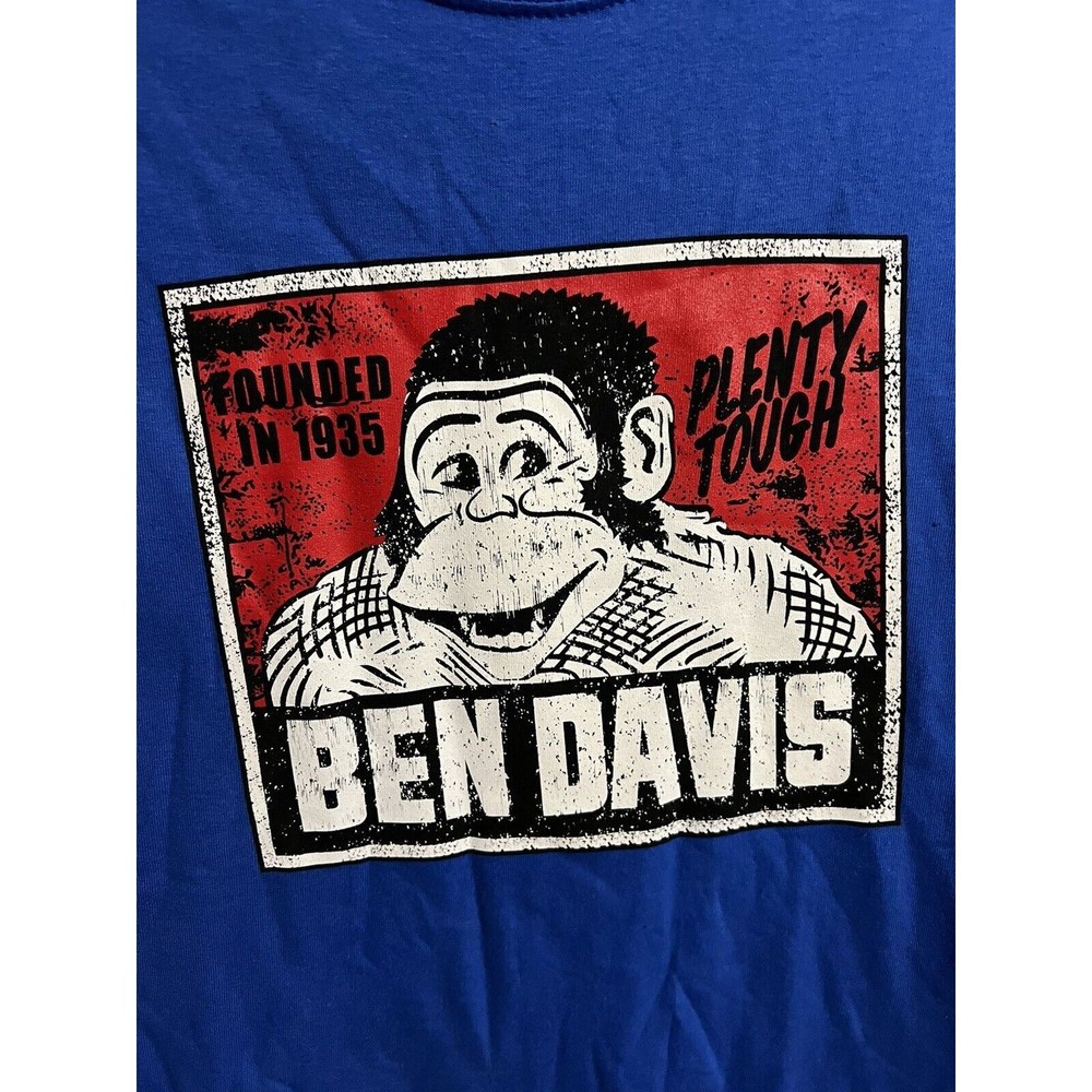 Ben Davis Shirt Men's Small Royal Blue Vintage Gorilla Logo Short Sleeve T-Shirt